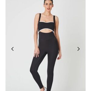 Black Cutout Jumpsuit by 108 Sportif